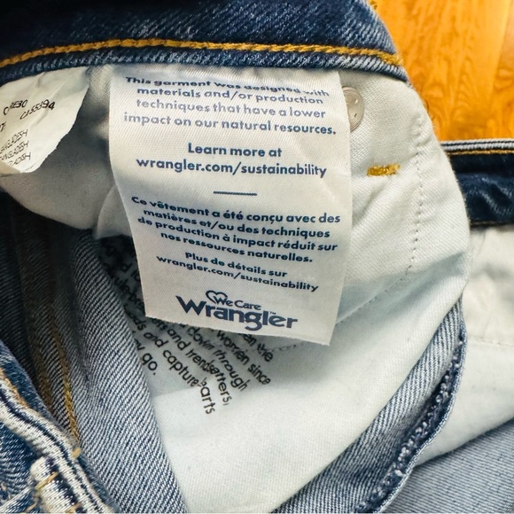 Wrangler Blue Straight Leg Jeans Classic Denim - Picture 6 of 7